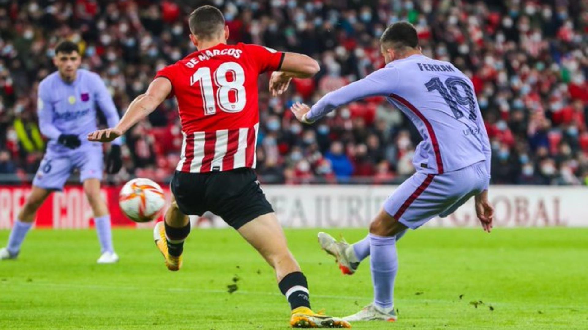 Athletic y Barcelona en Copa del Rey. Foto: Twitter de Ferran Torres