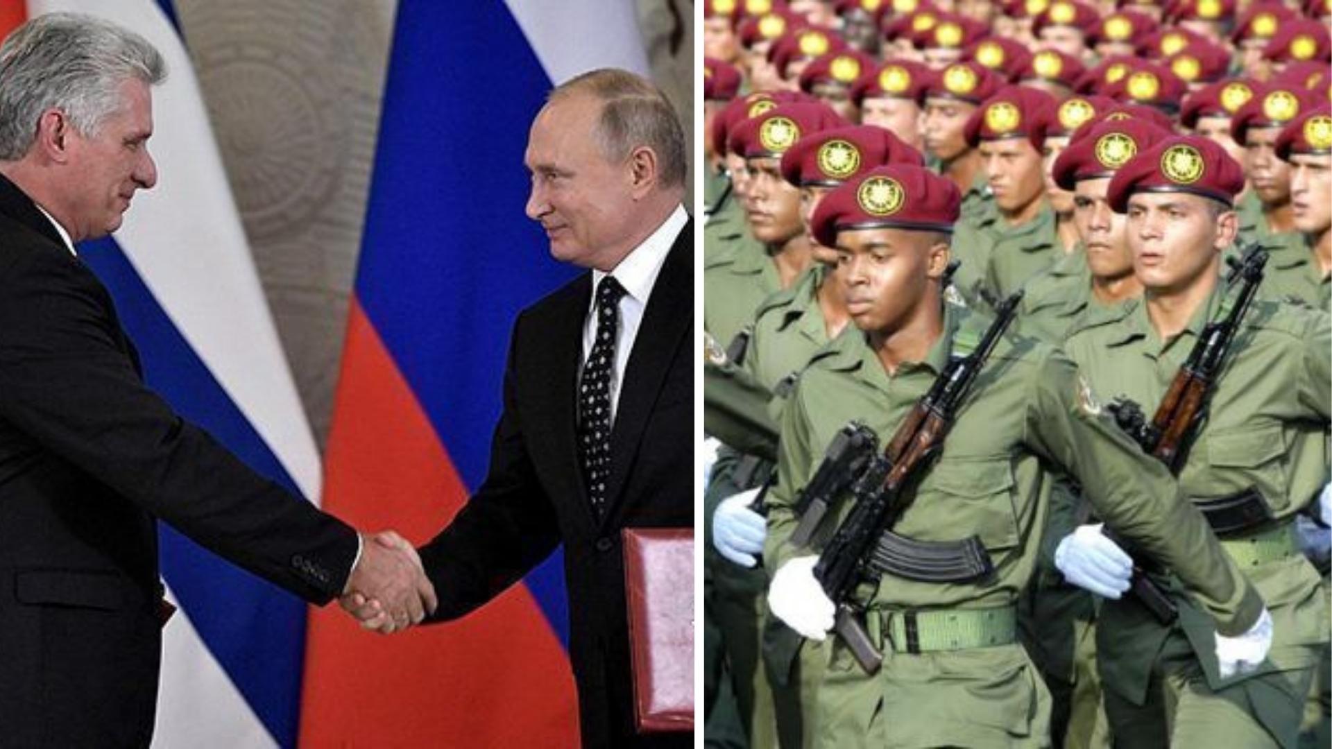 Canel, Putin y militares cubanos