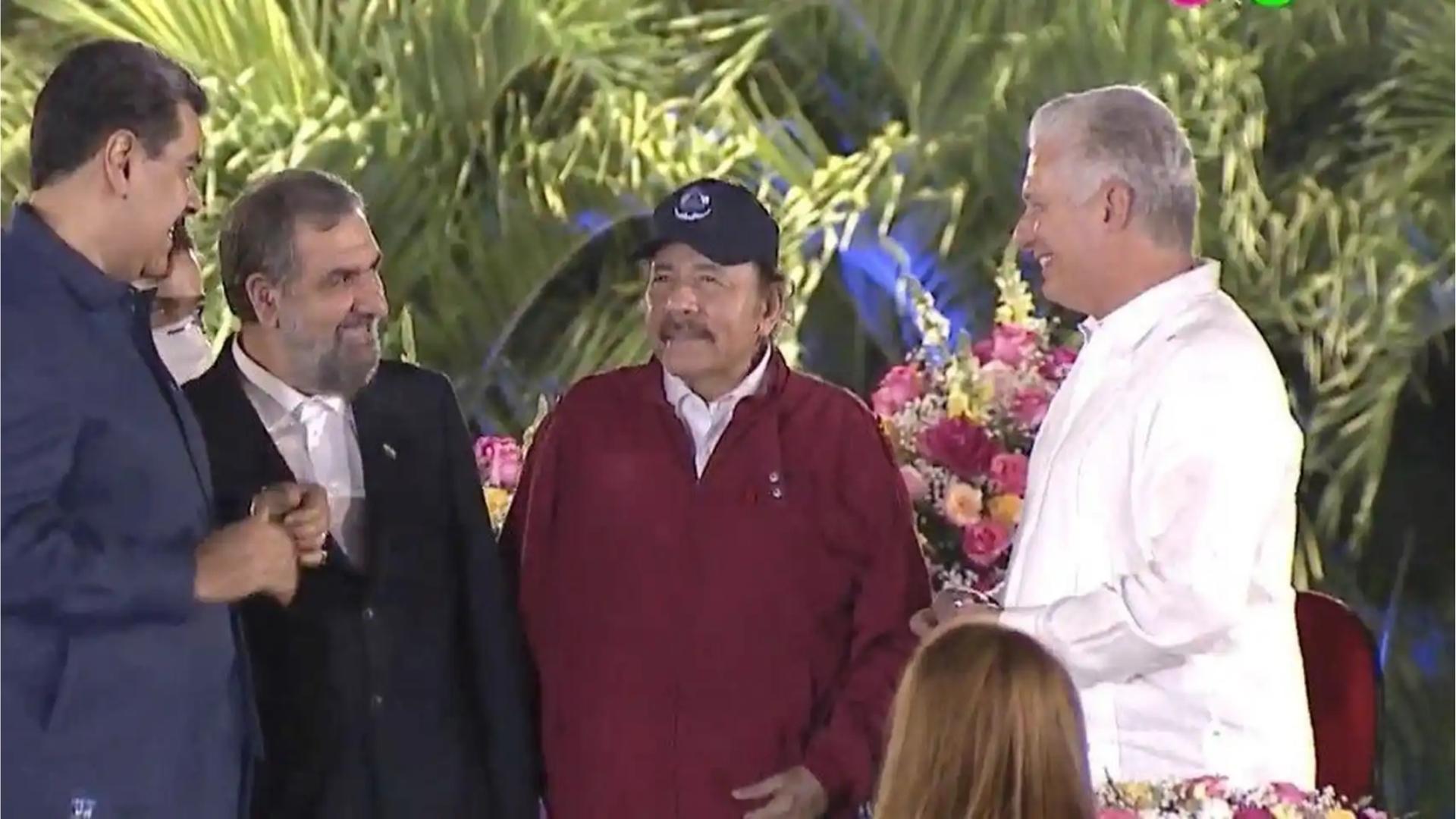 Díaz-Canel, junto a Ortega, Rezai y Maduro en la toma de posesión del dictador nicaragüense (Foto El Español)