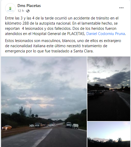 Accidente de tránsito en Autopista Nacional.