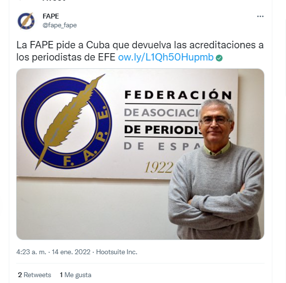 Comunicado de la FAPE.