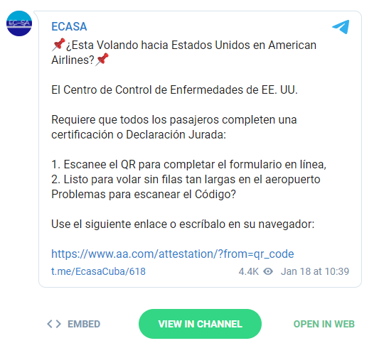 Anuncio publicado por ECASA.