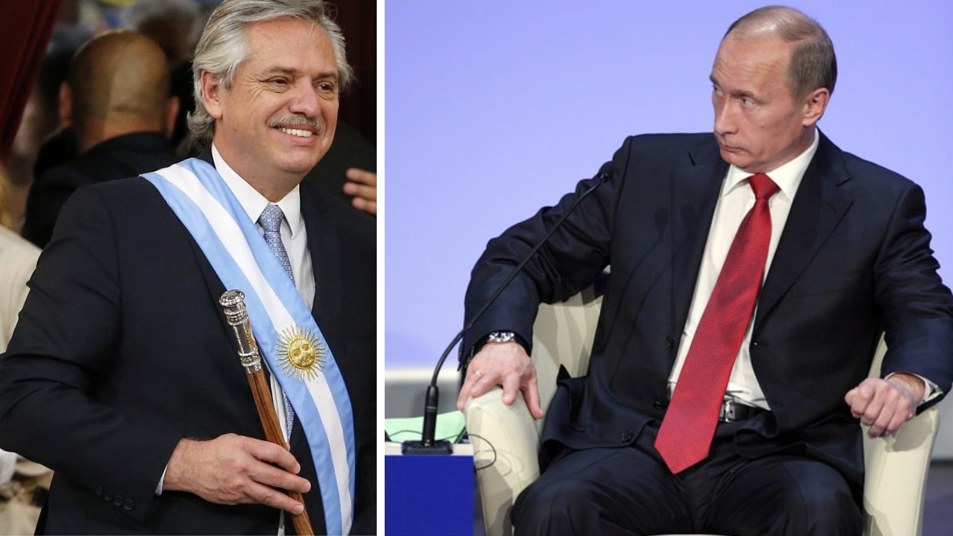 Alberto Fernández y Vladimir Putin