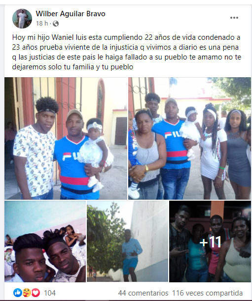 Post de su padre Wilber Aguilar Bravo