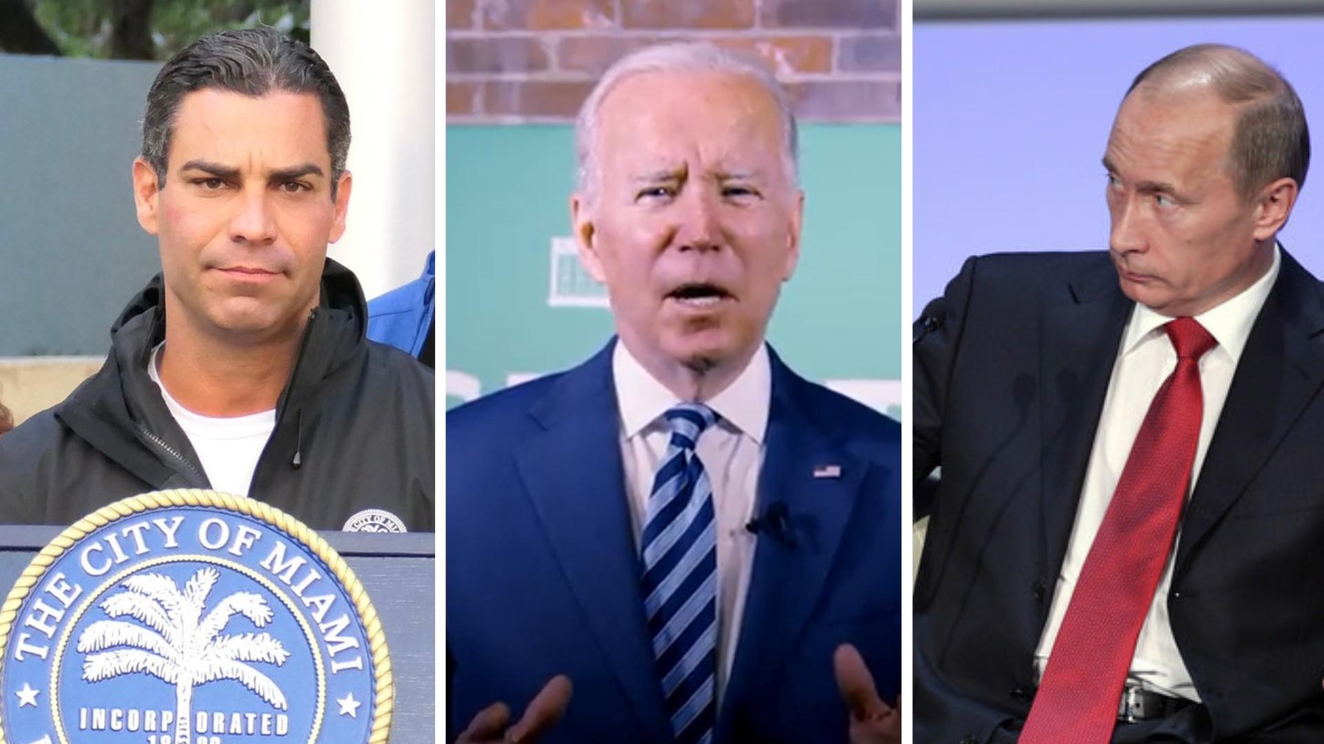 Francis Suárez, Biden y Putin