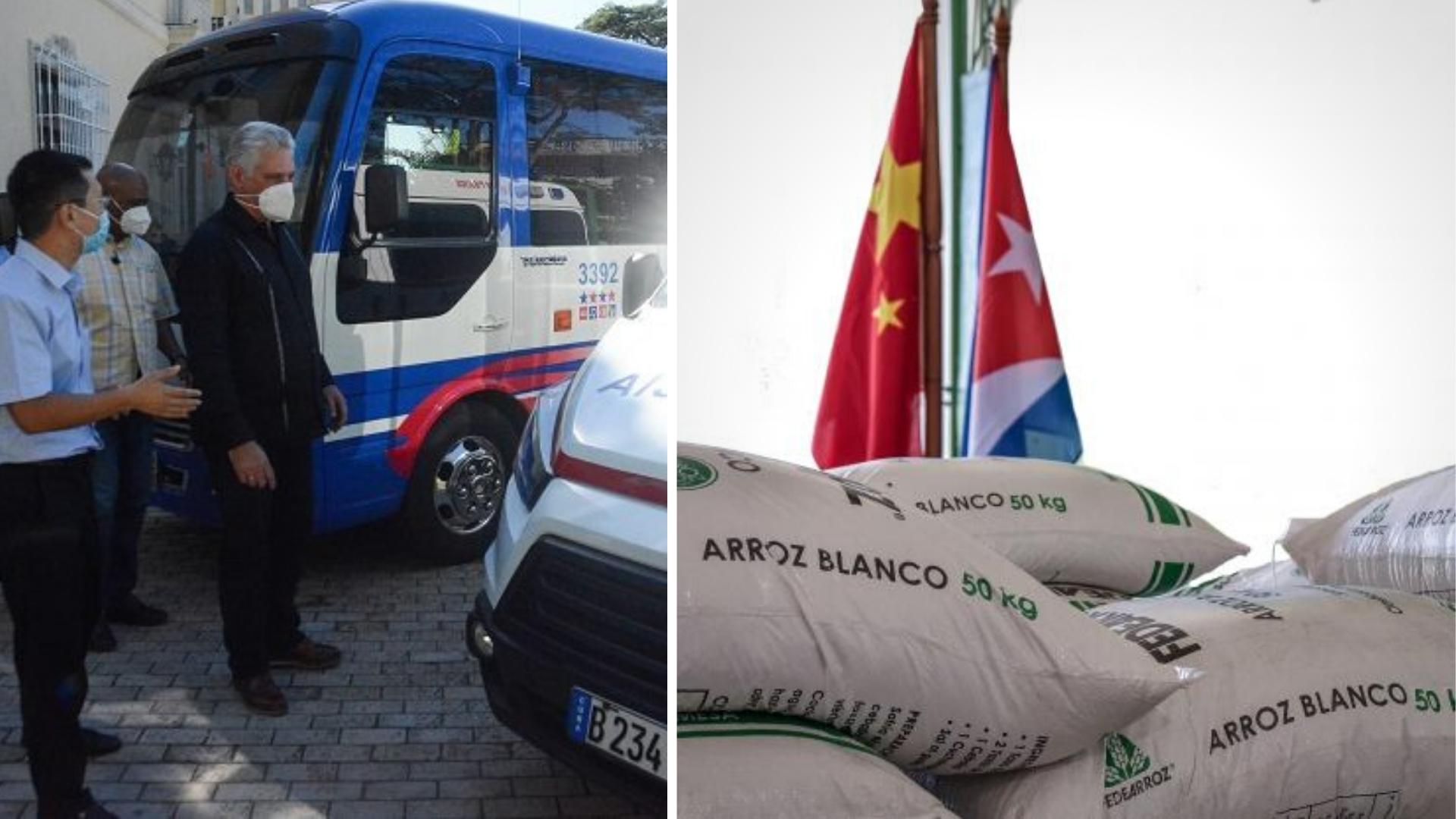 Díaz Canel con empresarios de Yutong y arroz en La Habana