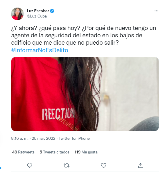 Denuncia de Escobar.