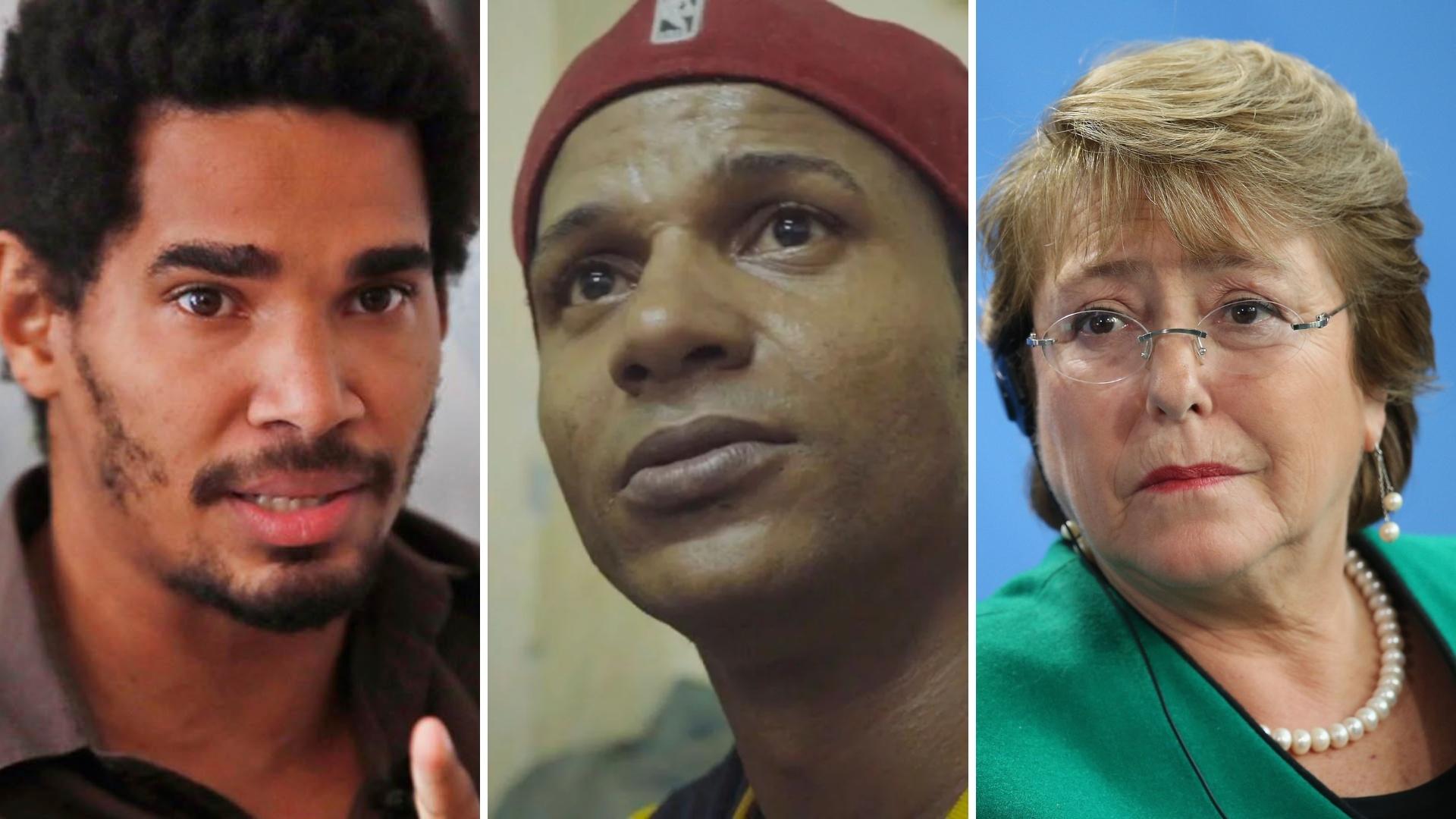 Luis Manuel Otero, Maykel Osorbo y Michelle Bachelet