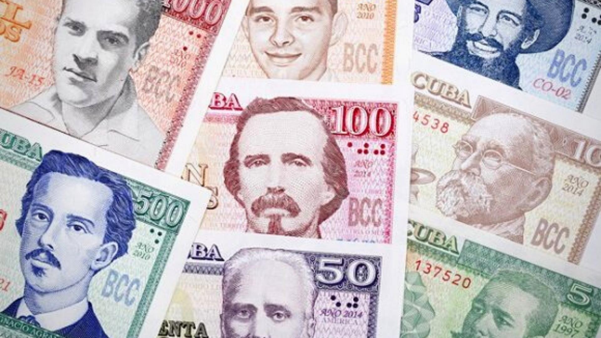 Billetes de pesos cubanos.