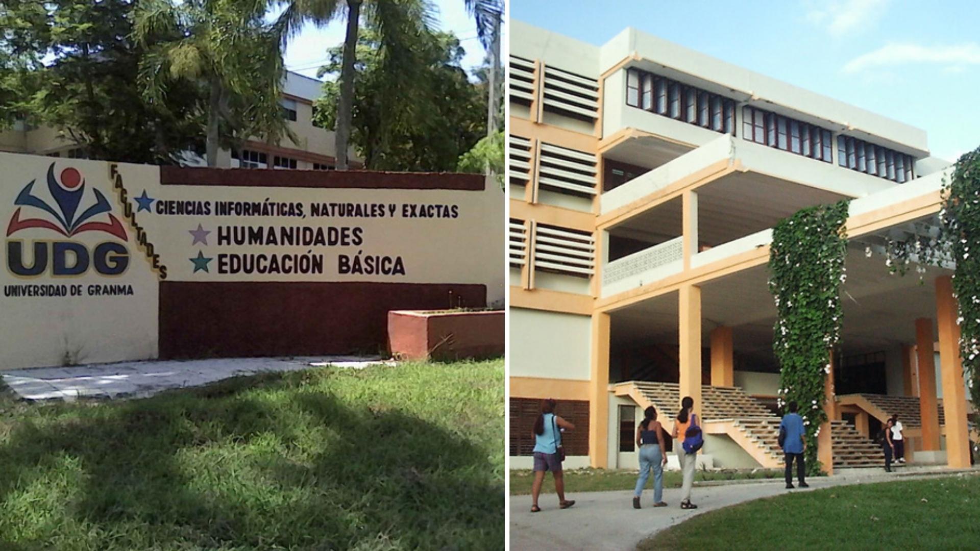 Universidad de Granma, en Cuba. Collage: ADN Cuba