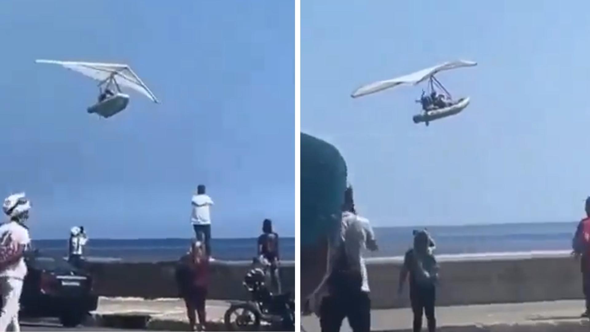 “Balsa voladora” en malecón de La Habana