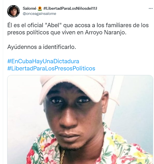 Imagen del represor cubano.