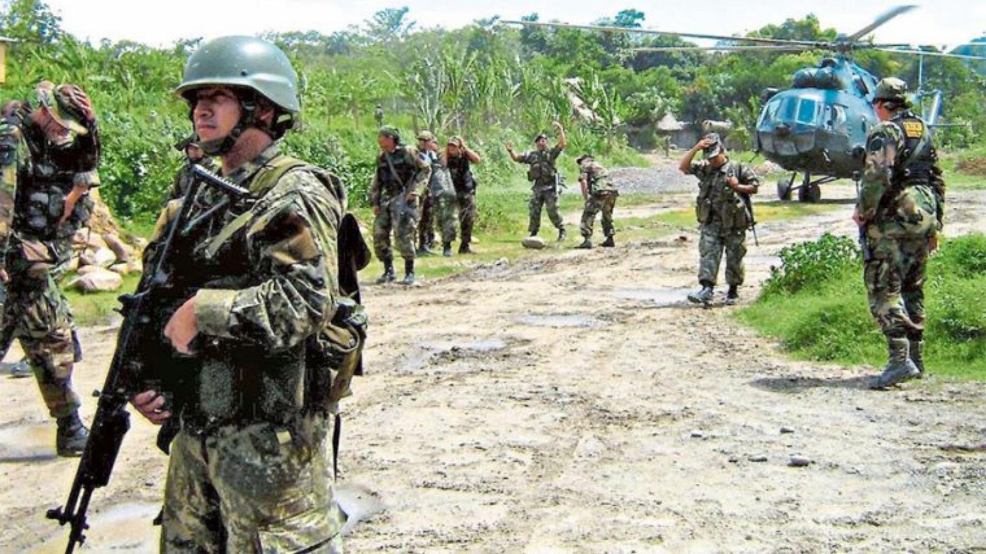 Soldados del Ejército del Perú en Vraem. Imagen de Archivo: diario oficial El Peruano