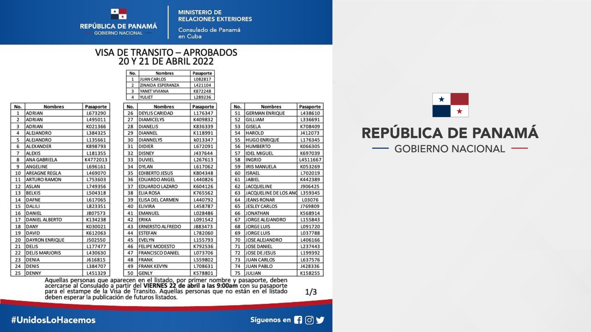 Otorga Panamá visas de tránsito a solicitantes cubanos