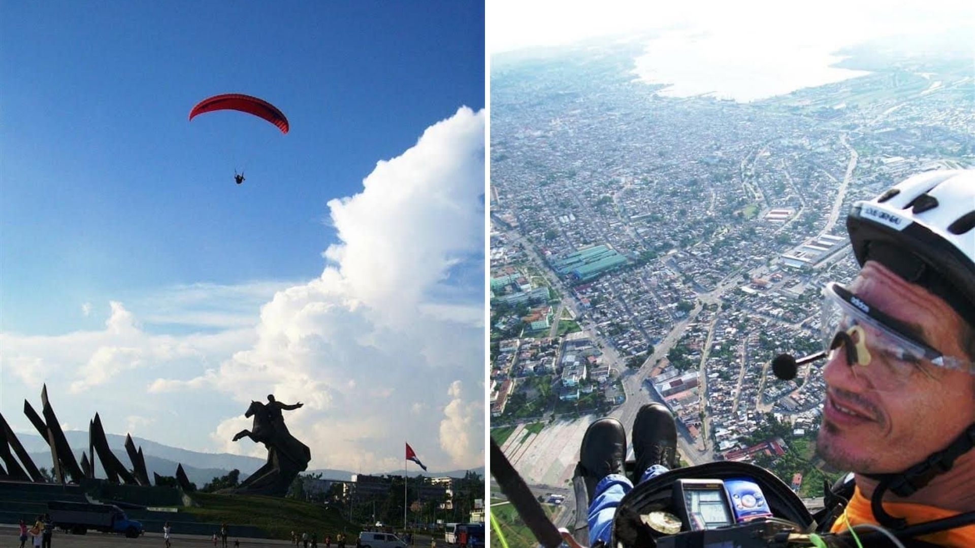 Parapente en Santiago de Cuba. Foto: El Chago/Facebook