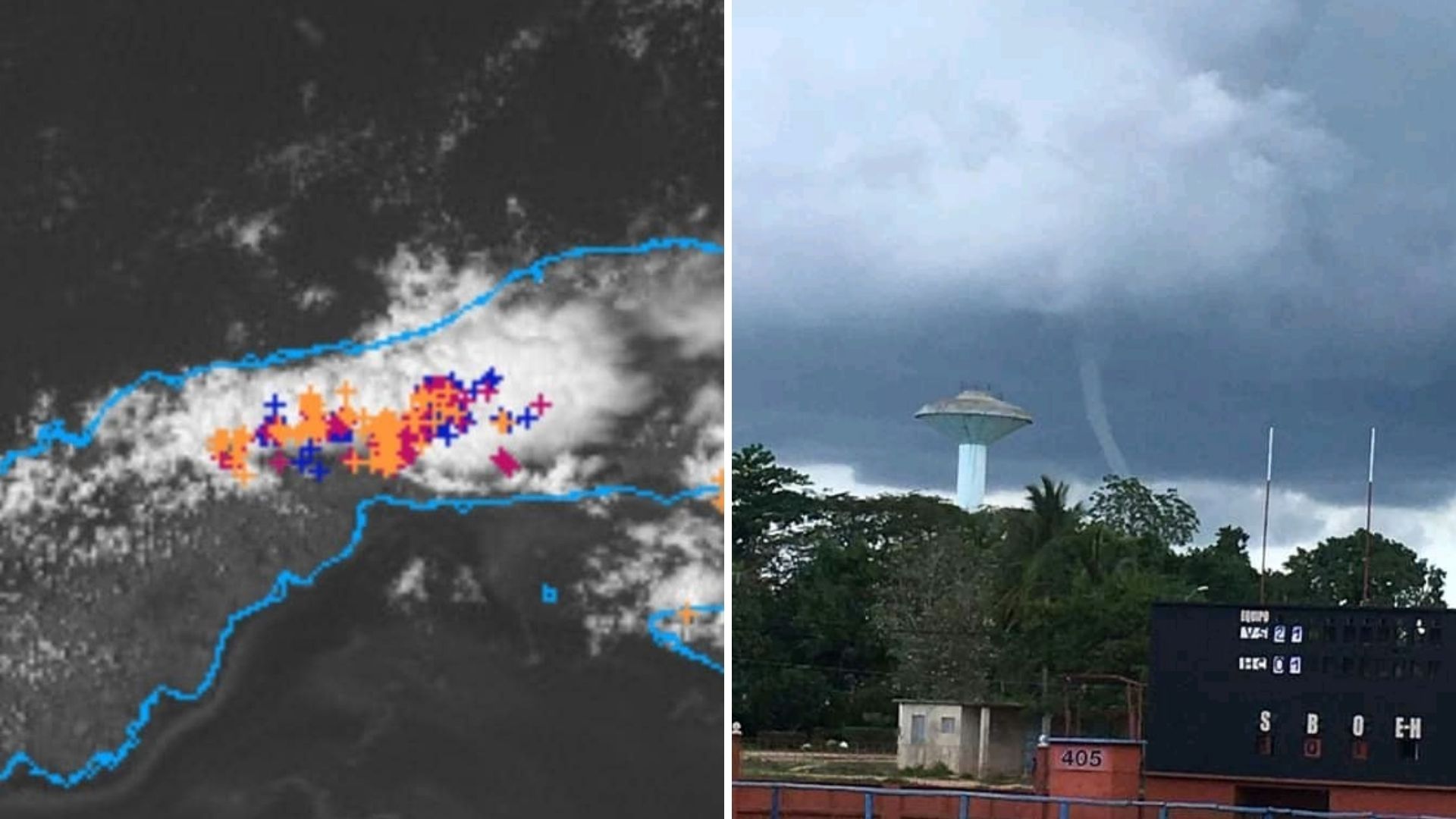 El meteorólogo cubano Jorge Félix Hernández Capote confirmó que fue una tromba en la altura, pues según muestran las imágenes no llegó a tocar tierra