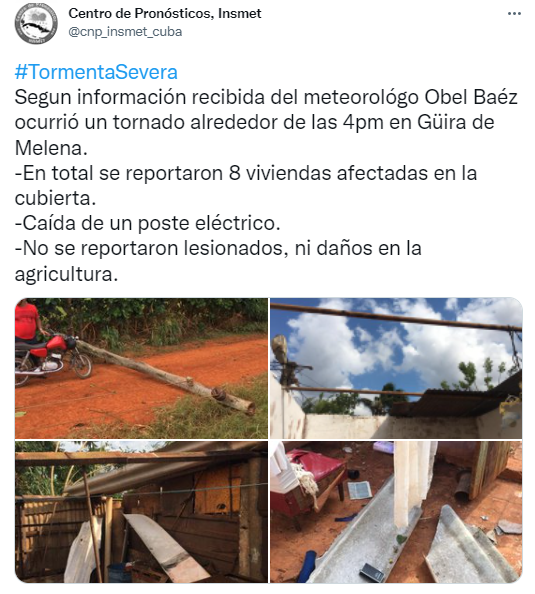 Reporte del Centro de Pronósticos, Insmet