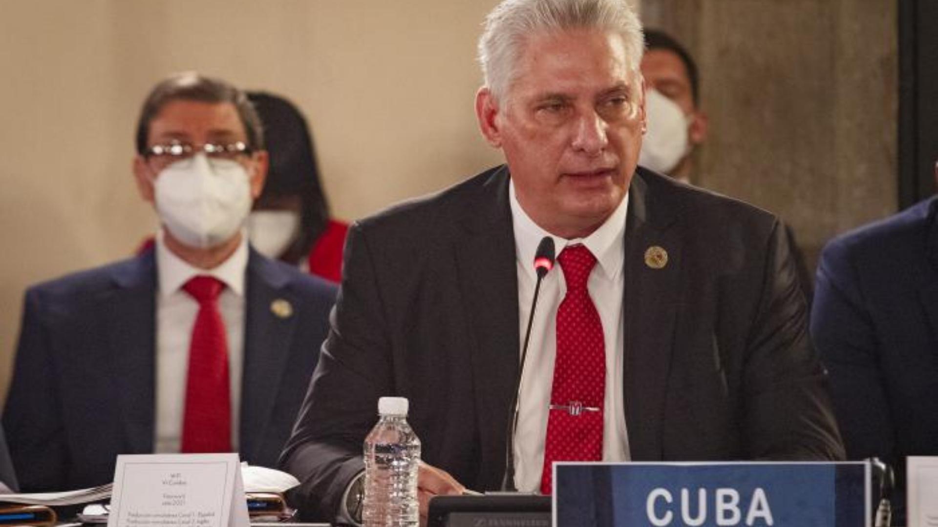 Canciller Bruno Rodríguez y presidente Miguel Díaz Canel