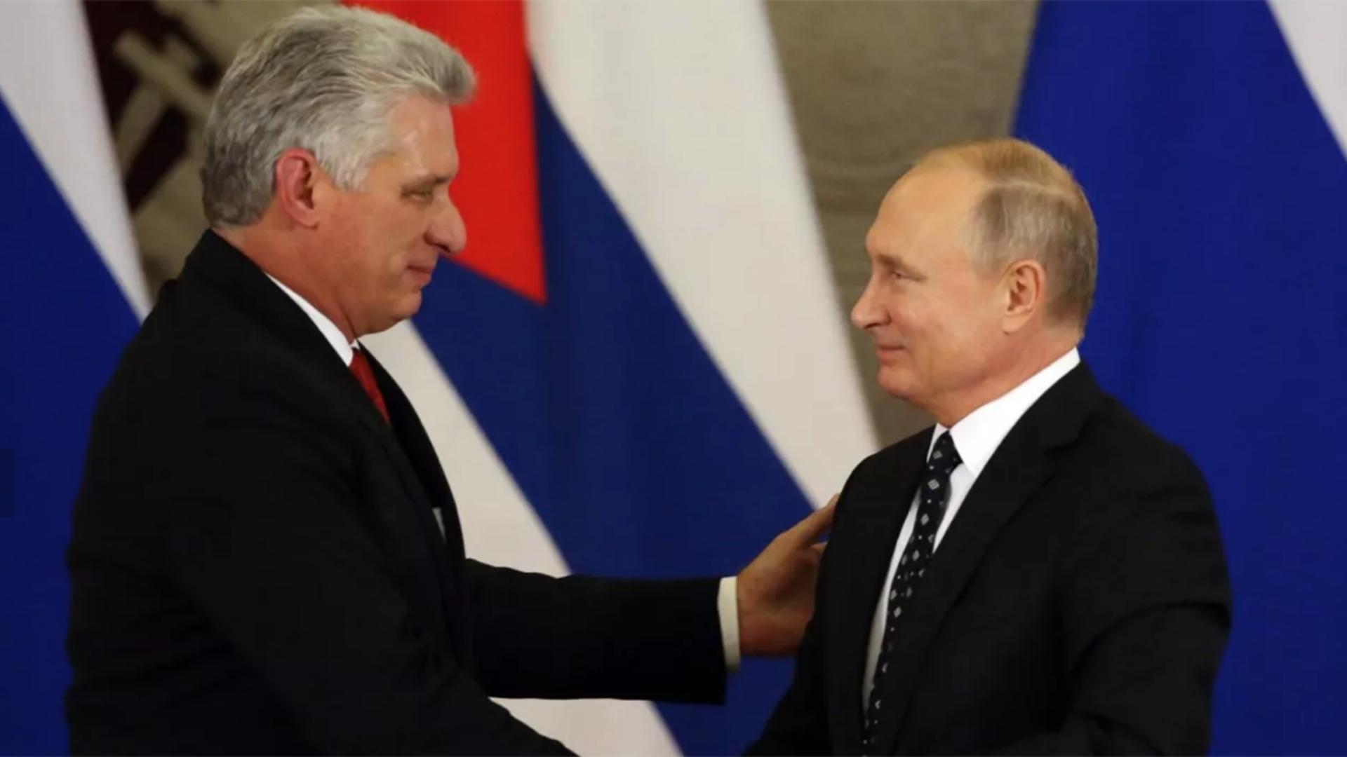 Miguel Díaz-Canel y Vladimir Putin