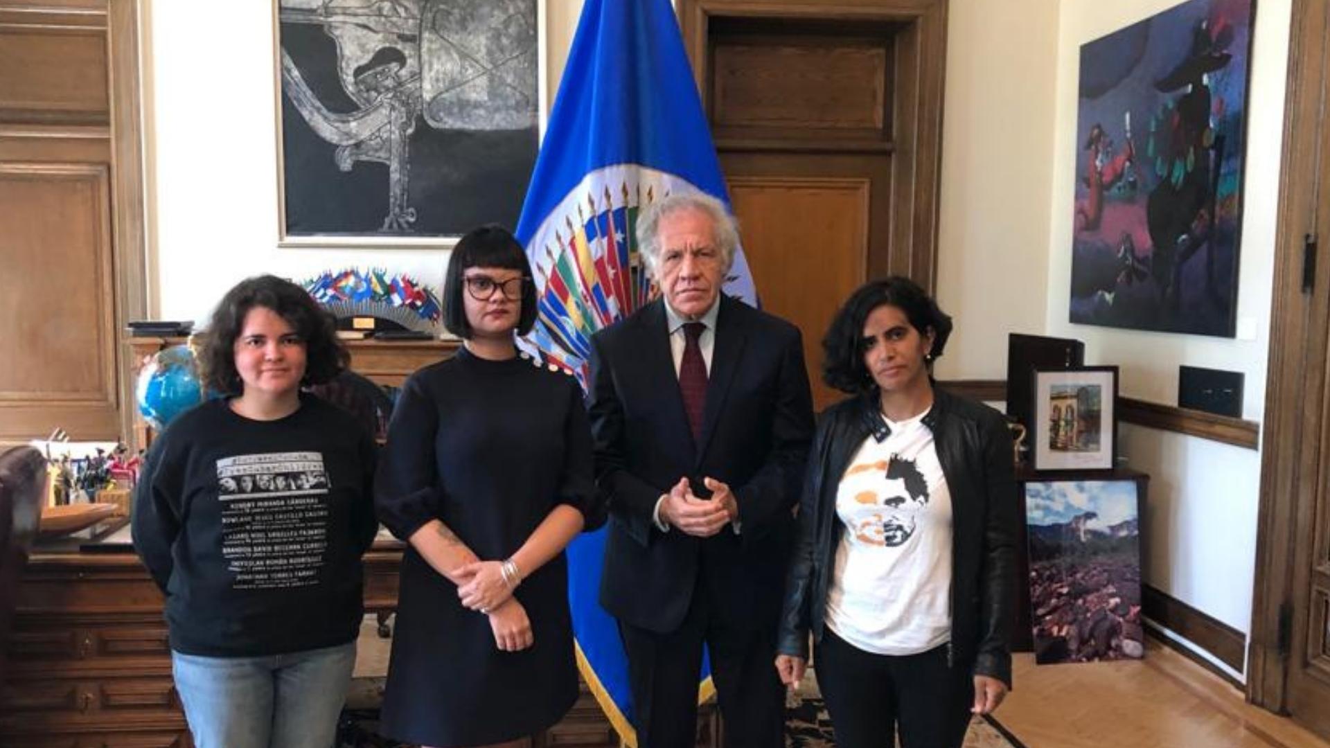 Activistas cubanas y Luis Almagro en la OEA. Foto: Twitter