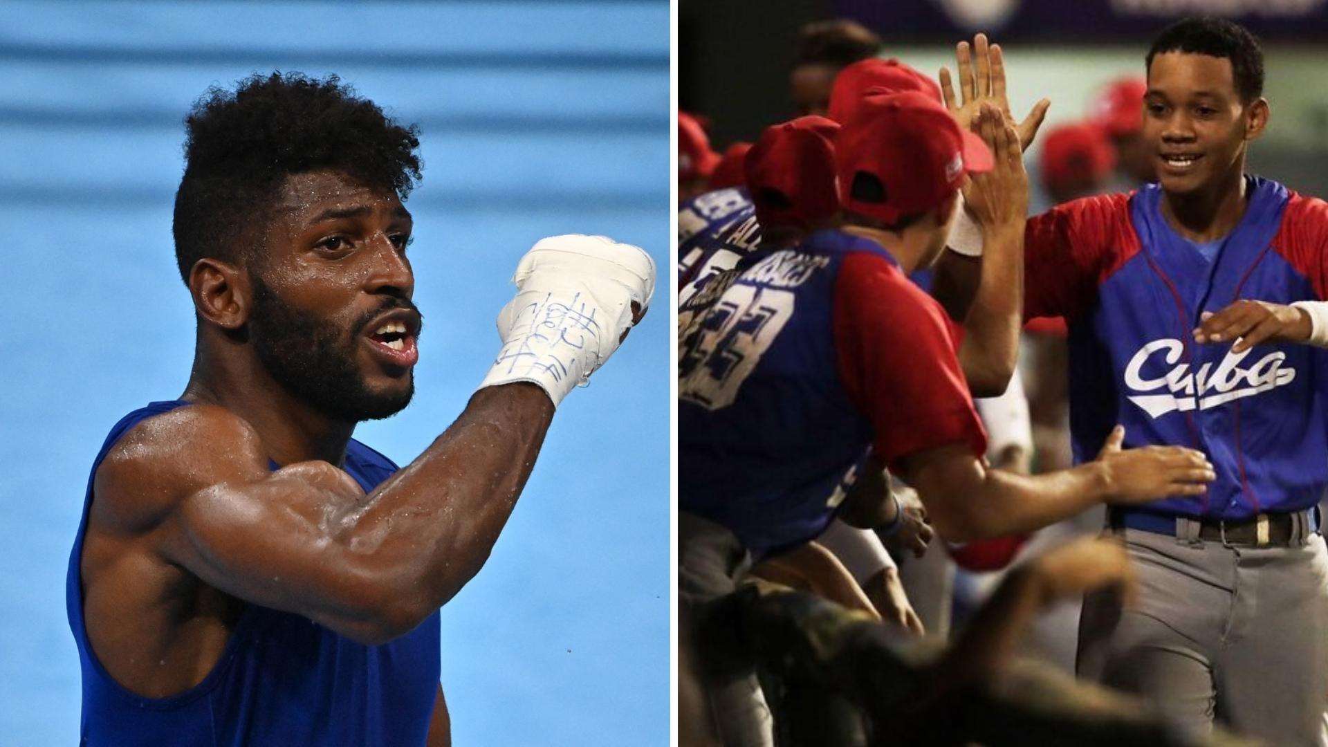 Boxeador Andy Cruz y pelotero César Hernández. Fotomontaje: ADN Cuba