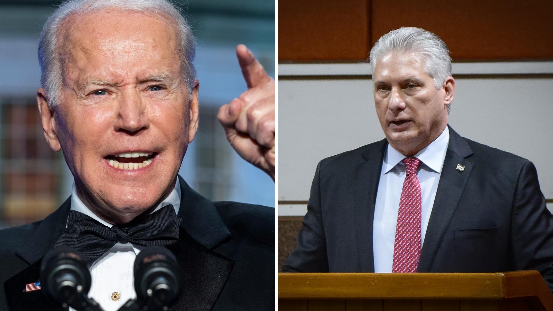 Joe Biden y Miguel Díaz-Canel