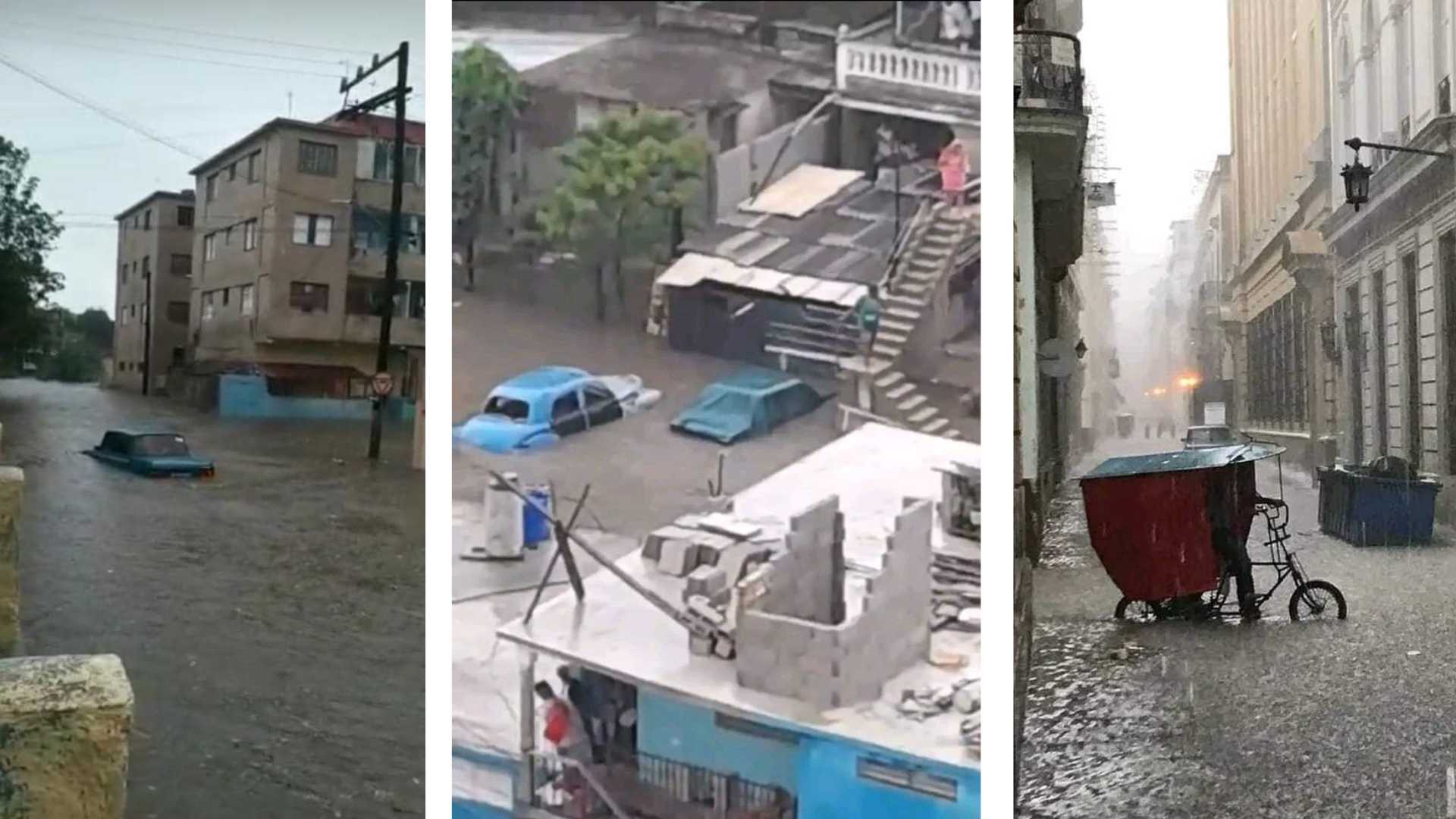 Fuertes lluvias provocan 40 derrumbes en La Habana