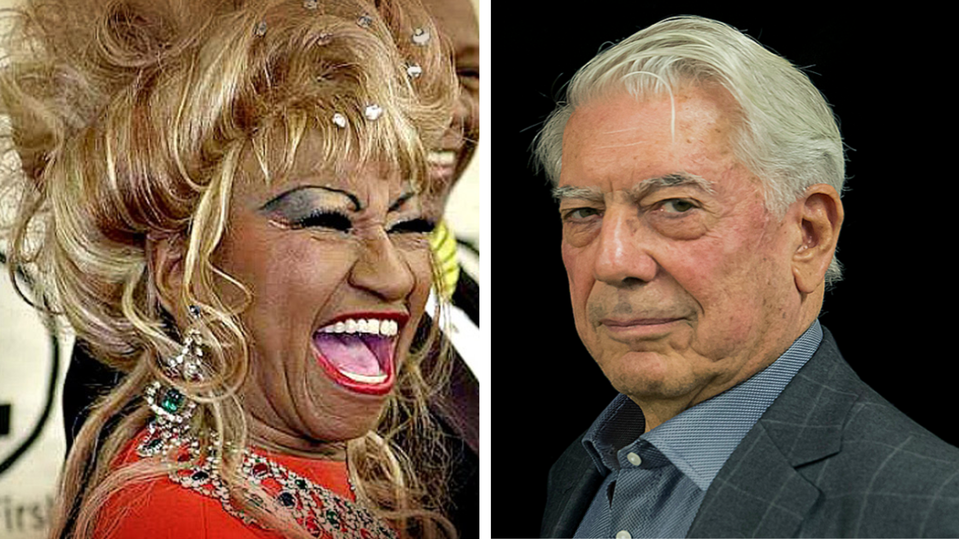 Dos grandes artistas opositores al régimen: Celia Cruz y Mario Vargas Llosa.