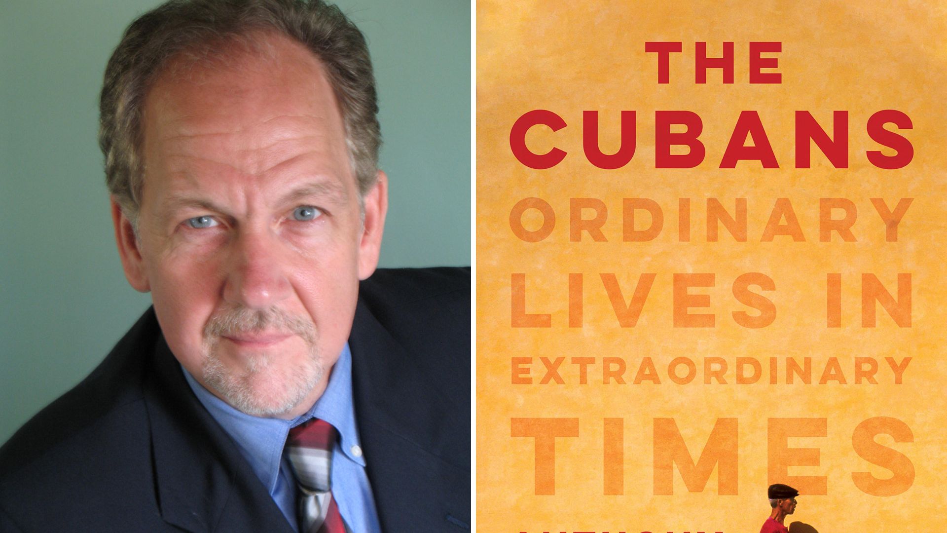 Anthony DePalma y uno de sus libros sobre Cuba