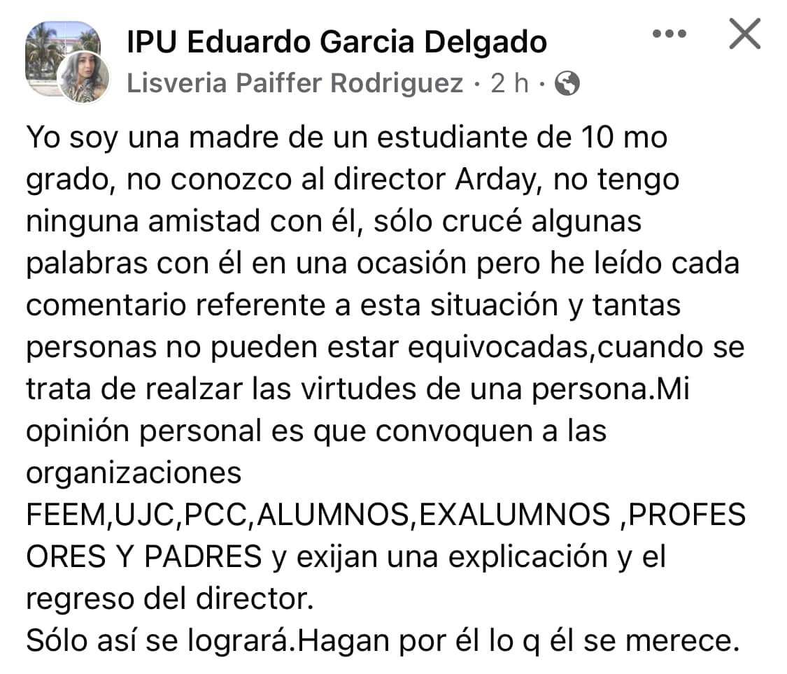 Muestras de apoyo a Prieto González tras la expulsión. Tomado de La Kinkalla TV/Facebook