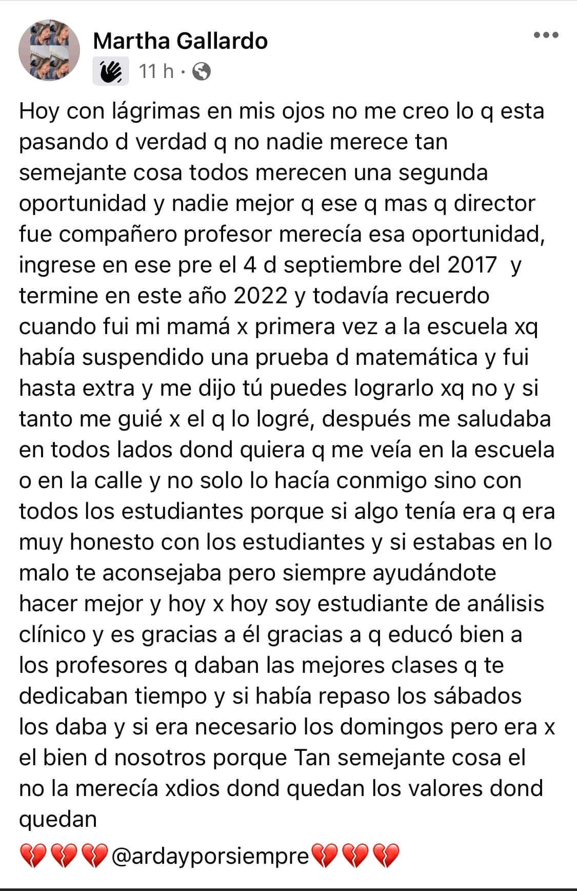 Muestras de apoyo a Prieto González tras la expulsión. Tomado de La Kinkalla TV/Facebook