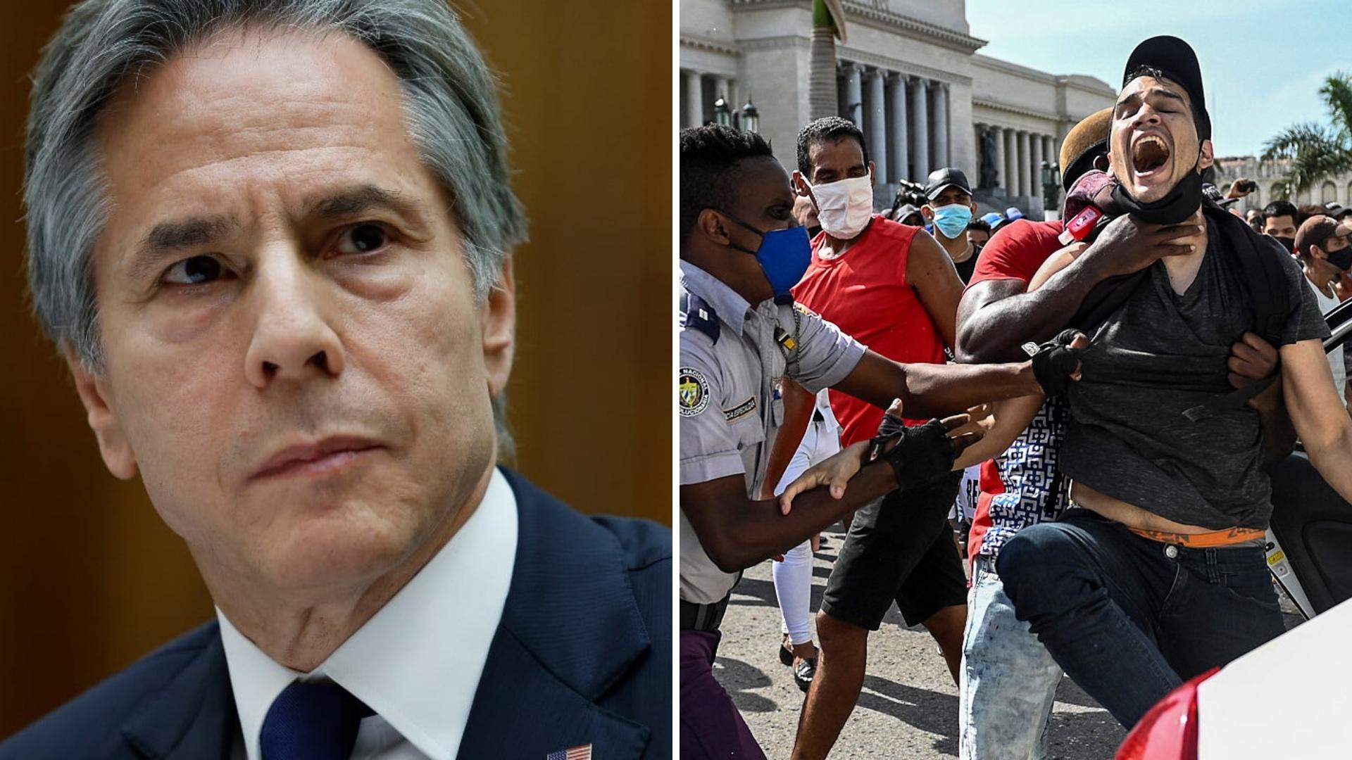 Blinken: "es inaceptable que 700 personas permanezcan en la cárcel a un año del 11J"