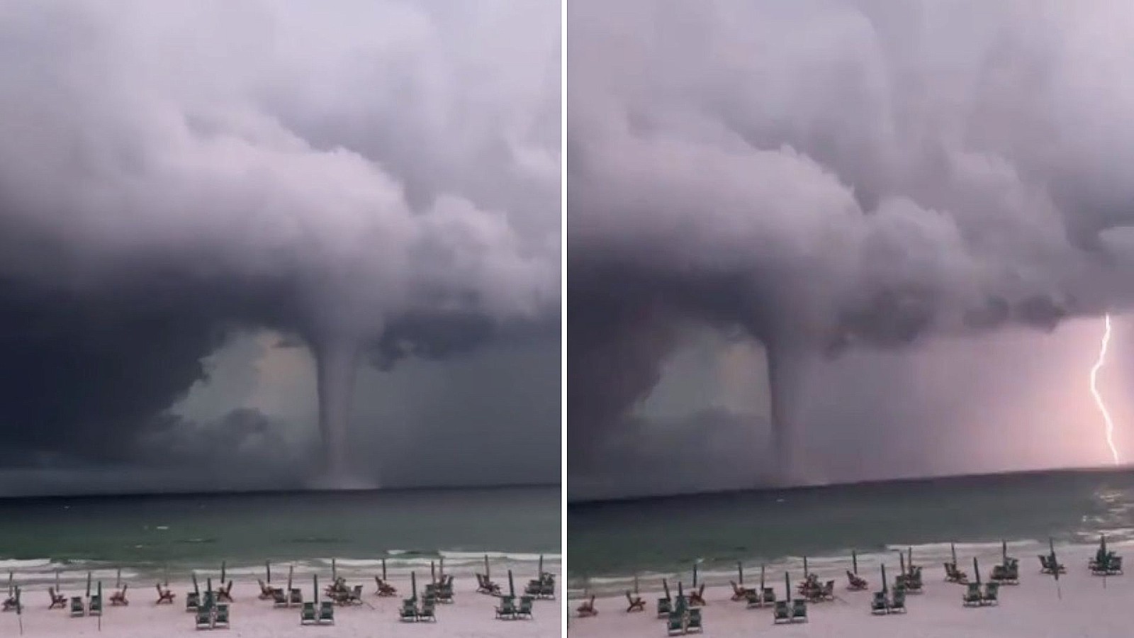 Pánico en costa de Florida por tromba marina