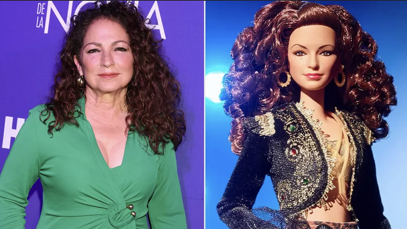 Gloria Estefan recibe una Barbie de homenaje. Fotmontaje: ADN América