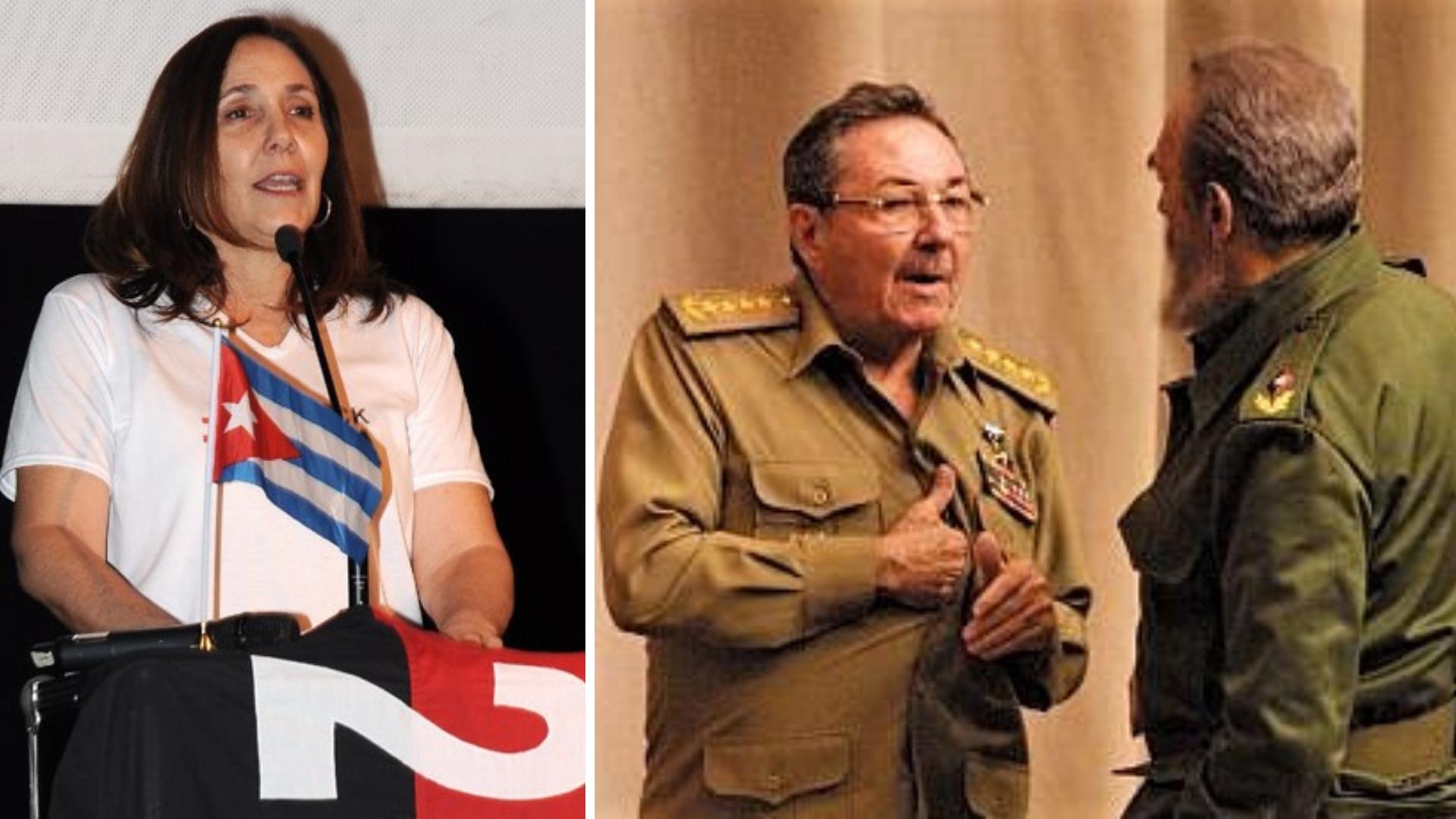 Mariela, Raúl Castro y el exdictador Fidel Castro.