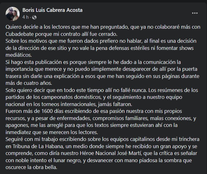 Post de Cabrera