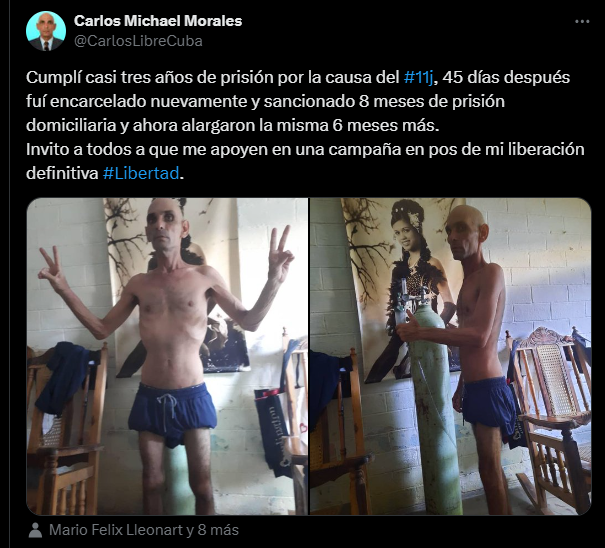 Denuncia de Morales en redes.