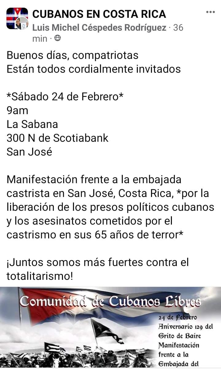 Convocatoria en redes sociales