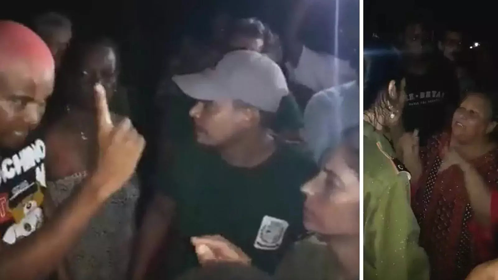 Manifestantes y autoridades en La Habana
