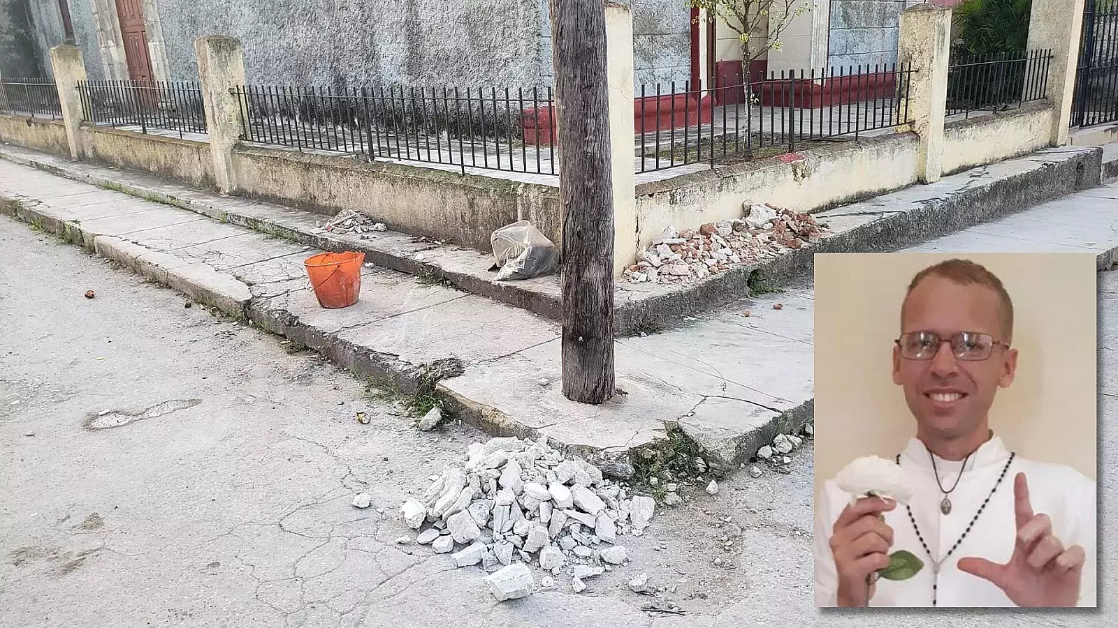 Padre Kenny Fernández denuncia vandalismo a su iglesia