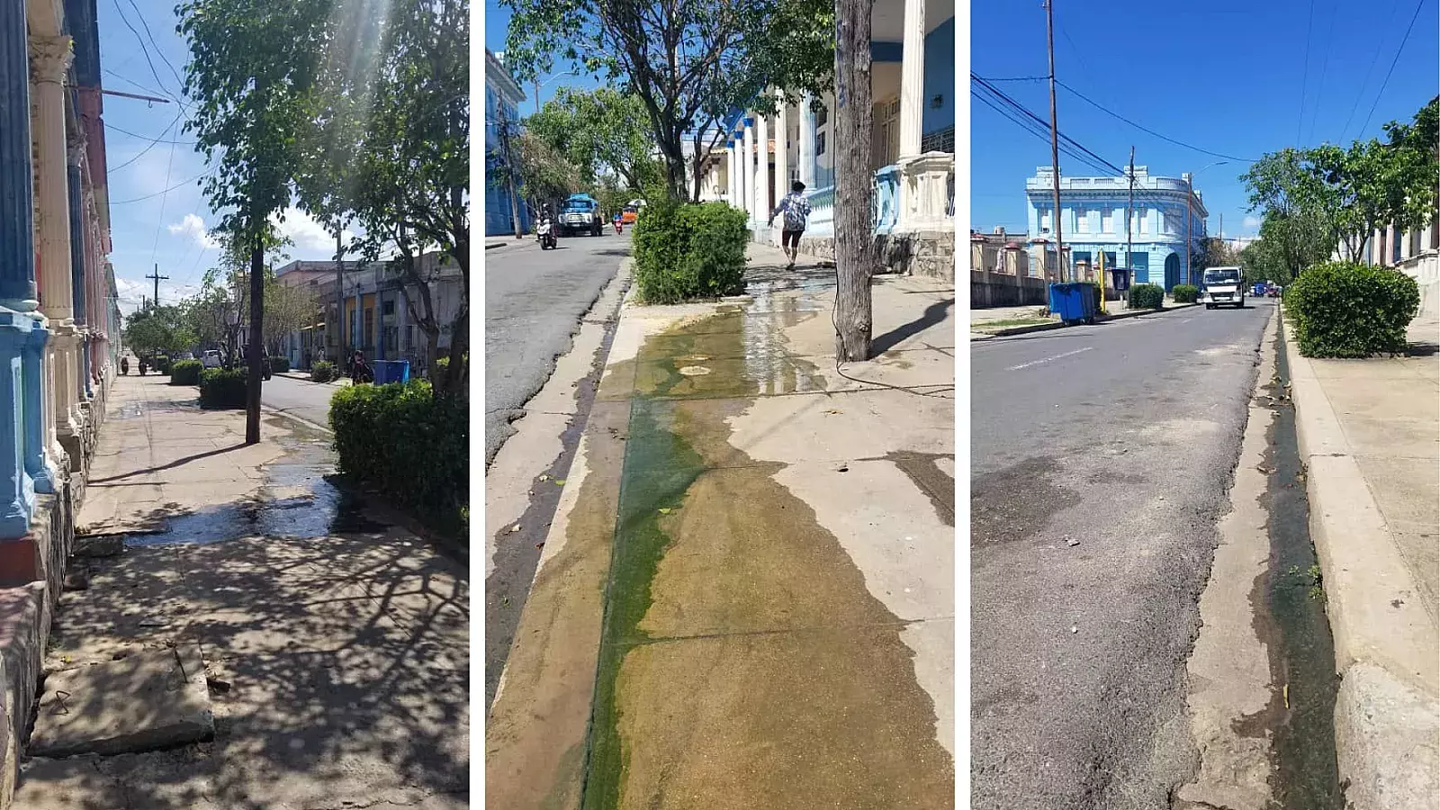 Registro sanitario que vierte a la calle Antonio Maceo, en Pinar del Río