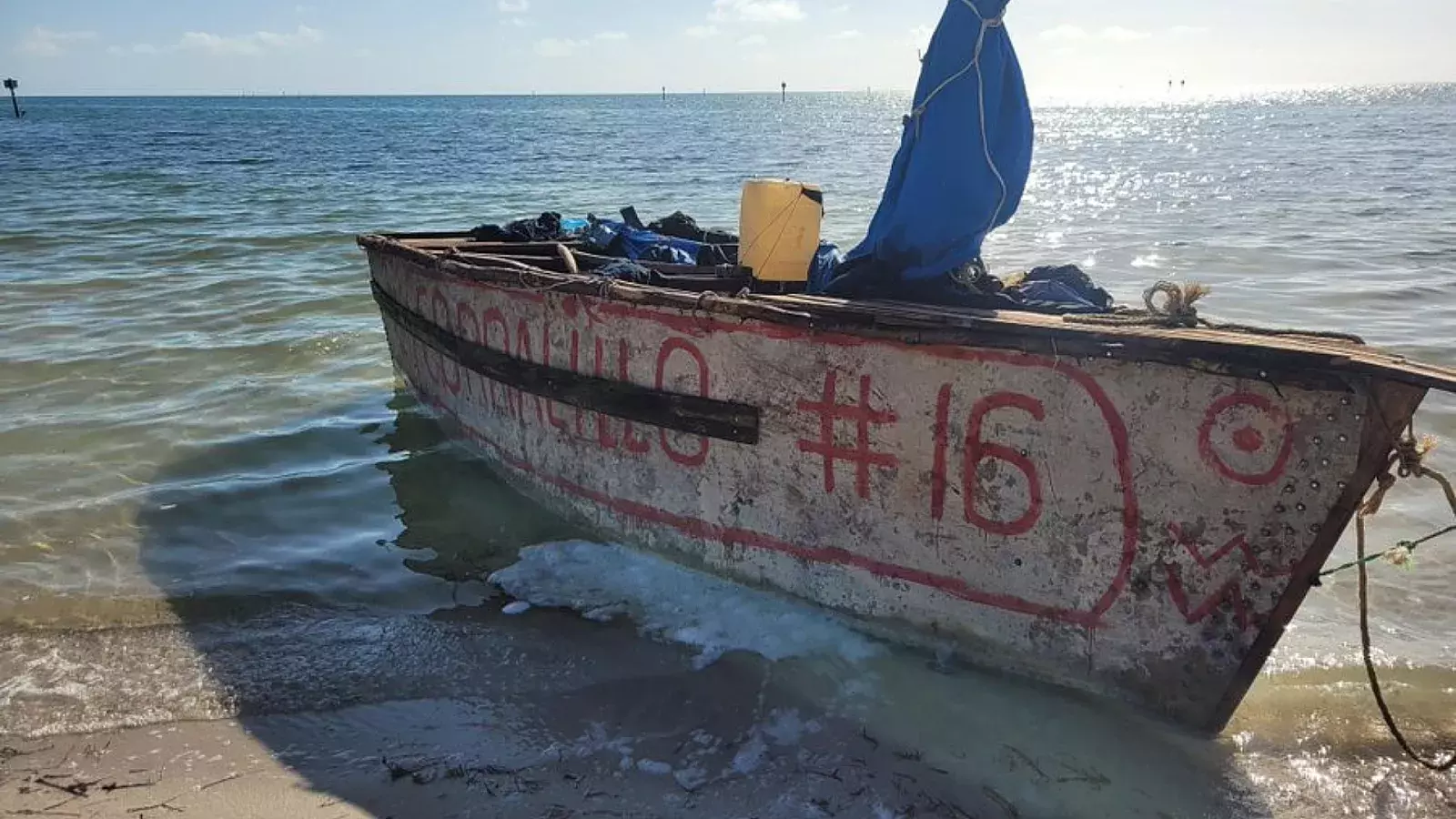 Bote de balseros cubanos