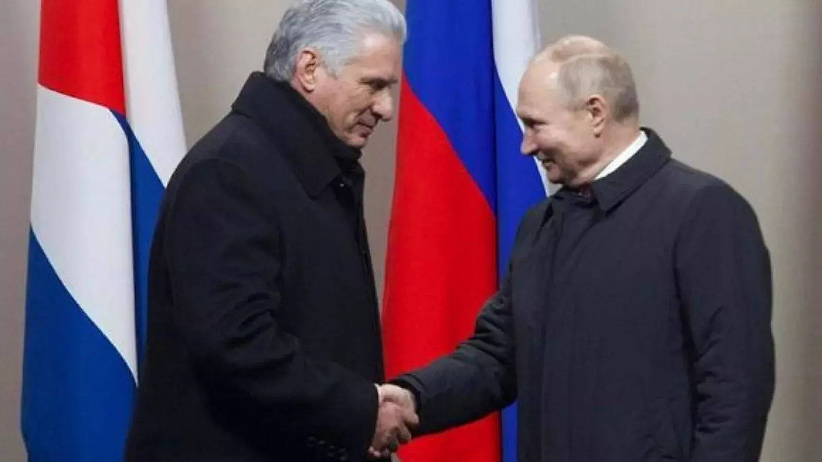 Presidente cubano Díaz Canel y Vladímir Putin en Rusia