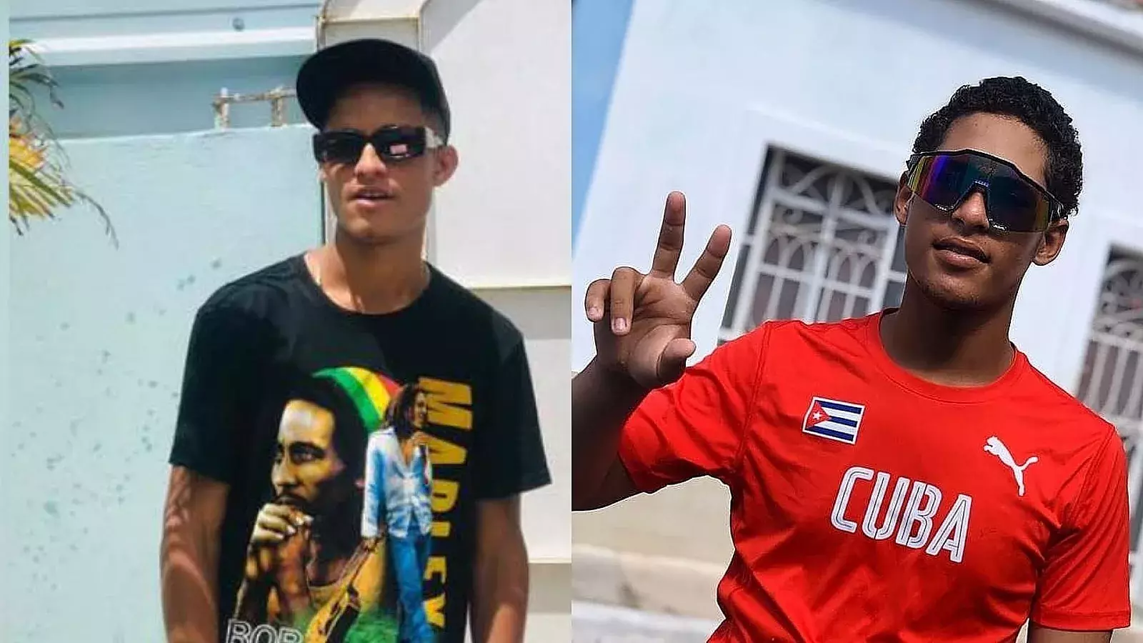 Peloteros cubanos Yordy Magdariaga y Juan Raúl Cruz