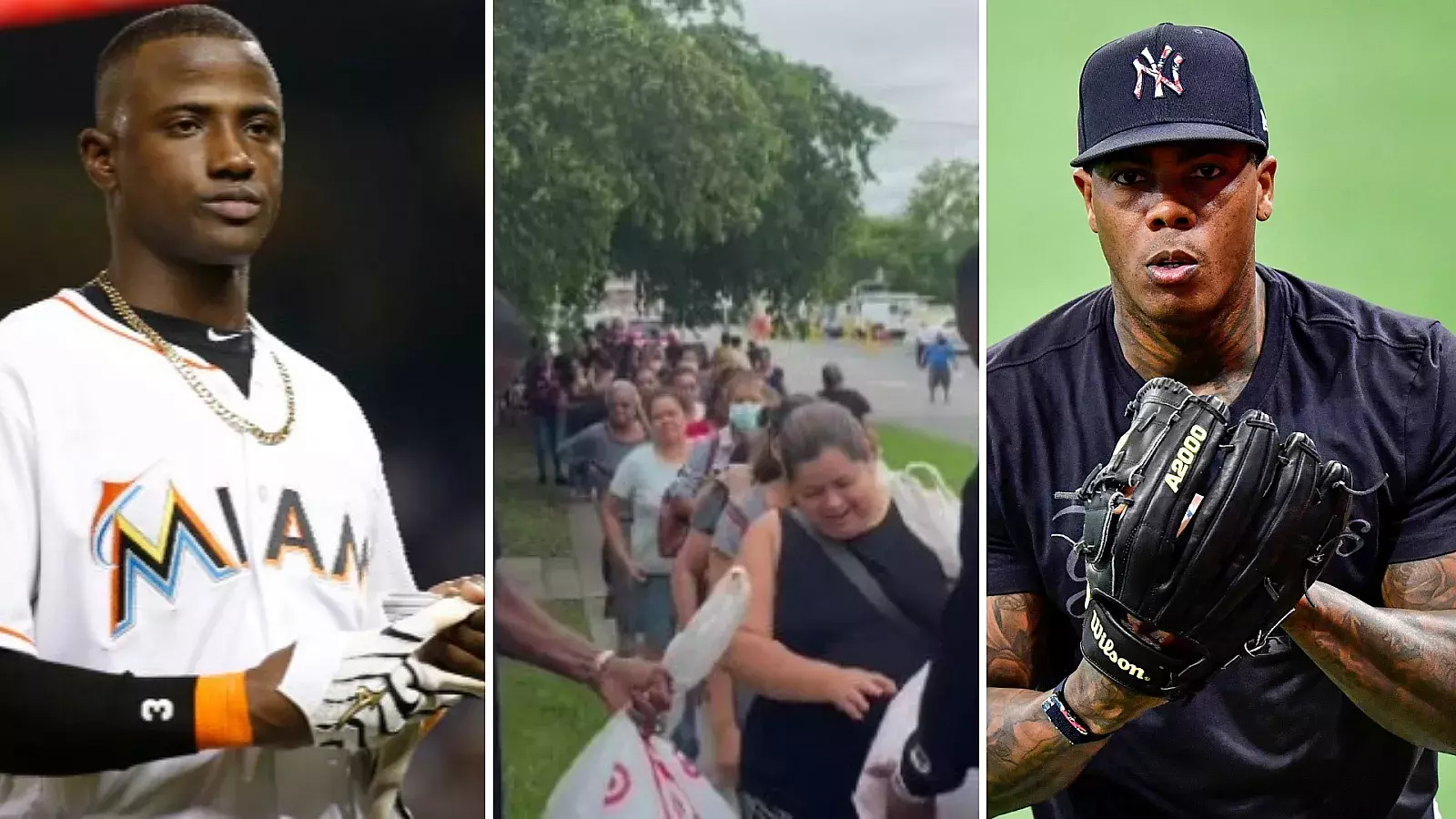 Peloteros cubanos de MLB donan comida en Miami