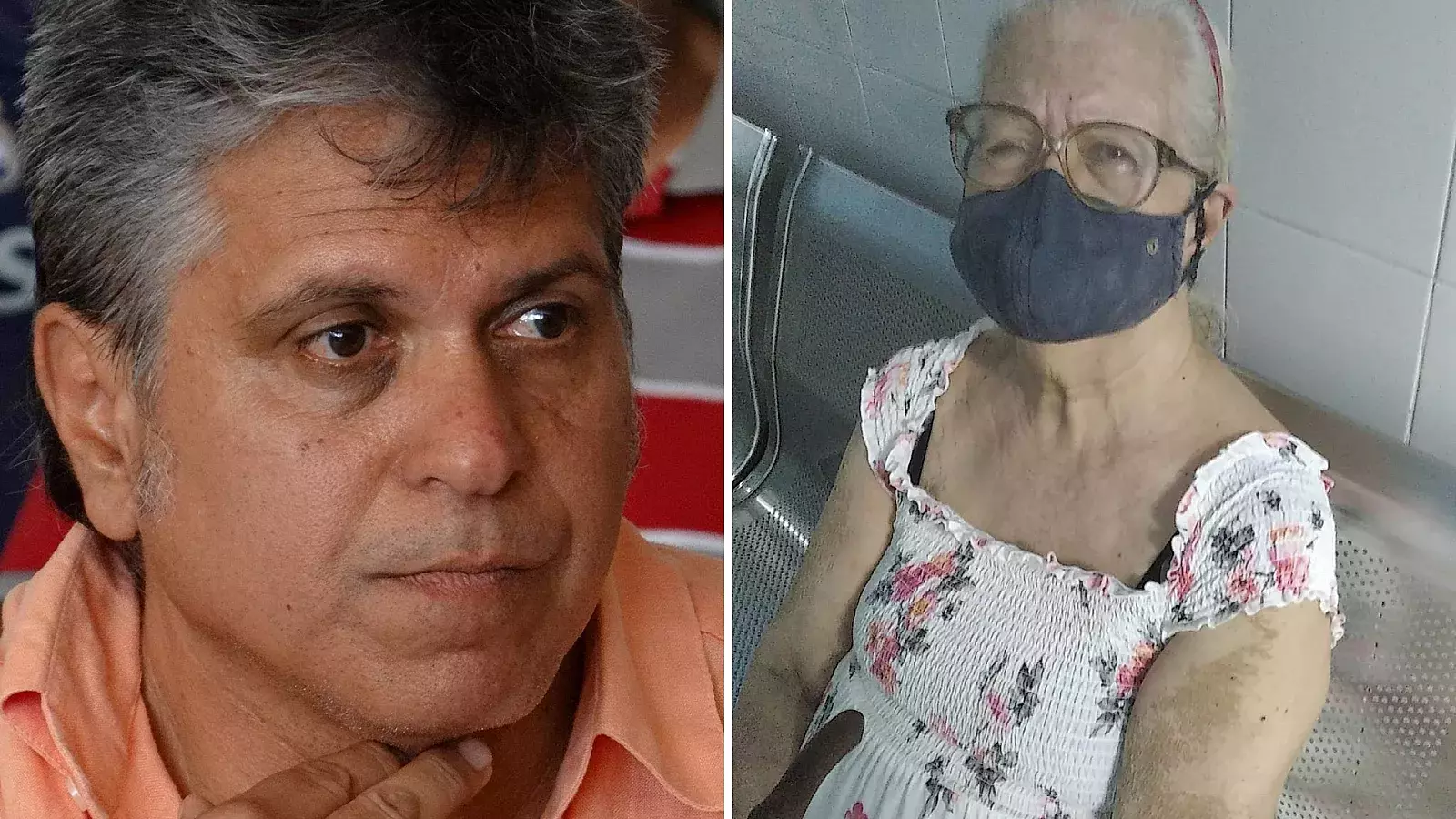 Renecito de la Cruz y su madre Pura Ortiz