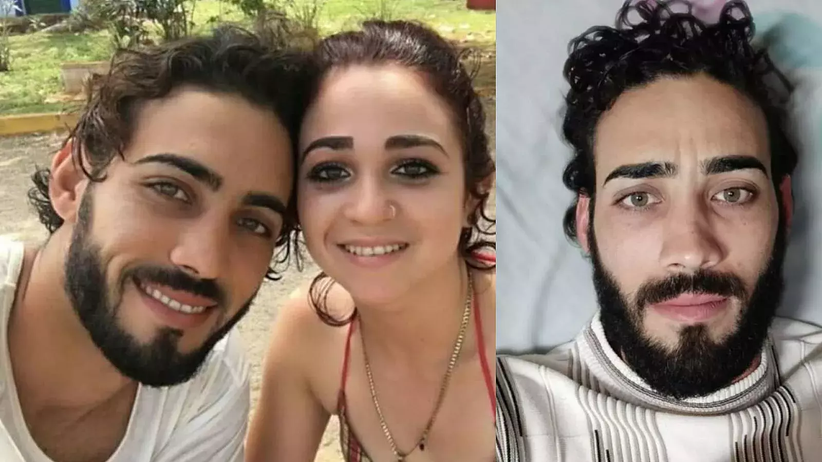 Preso político César Adrián Delgado Correa y su esposa