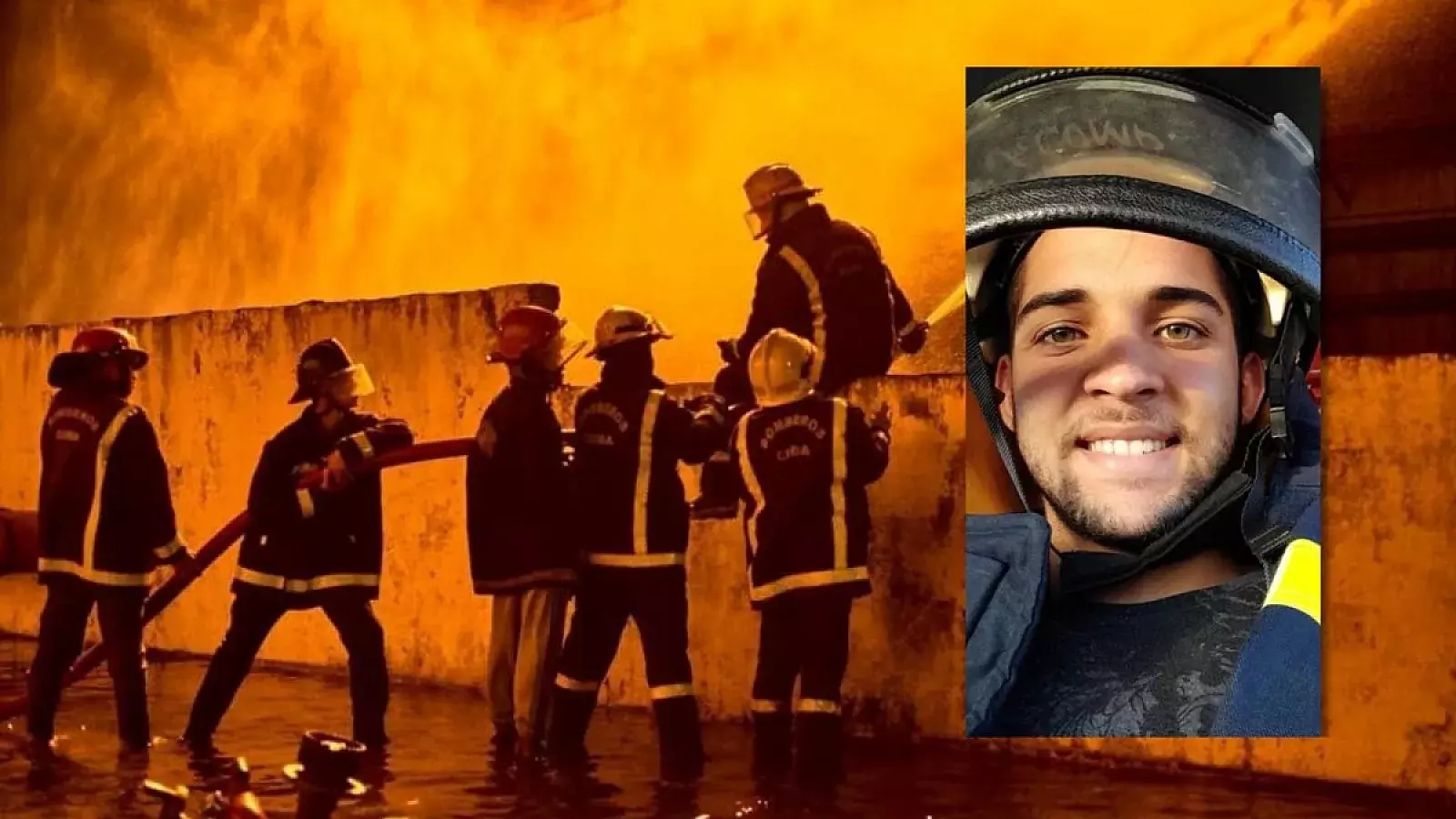 Bomberos en Incendio de Matanzas