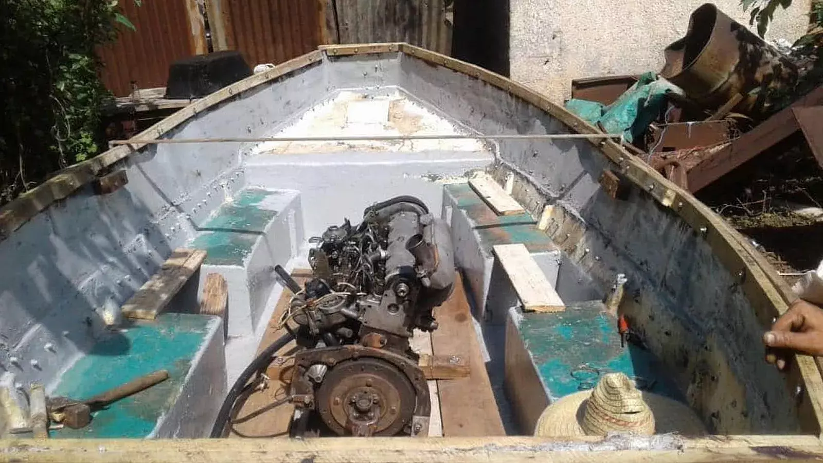 Bote de balseros cubanos de Batabanó