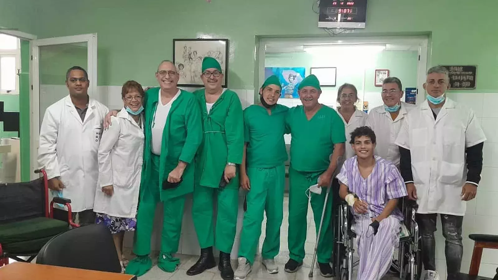 Clavadista Luis Gustavo Cañabate Álvarez en el hospital